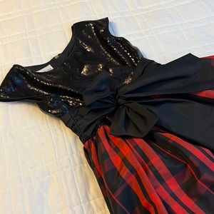 Beautiful plaid & sequin girls dresss